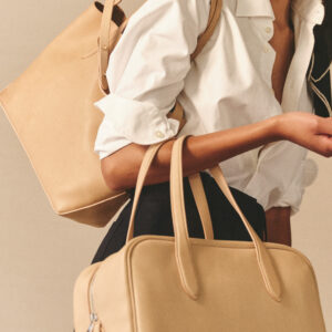 Alternative view of Leather Tote Bag with Soft Construction and Everyday Capacity