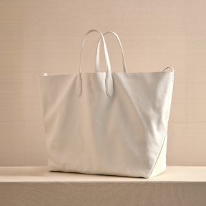 Alternative view of Leather Tote Bag with Slouchy Design and Multi-Strap Closure