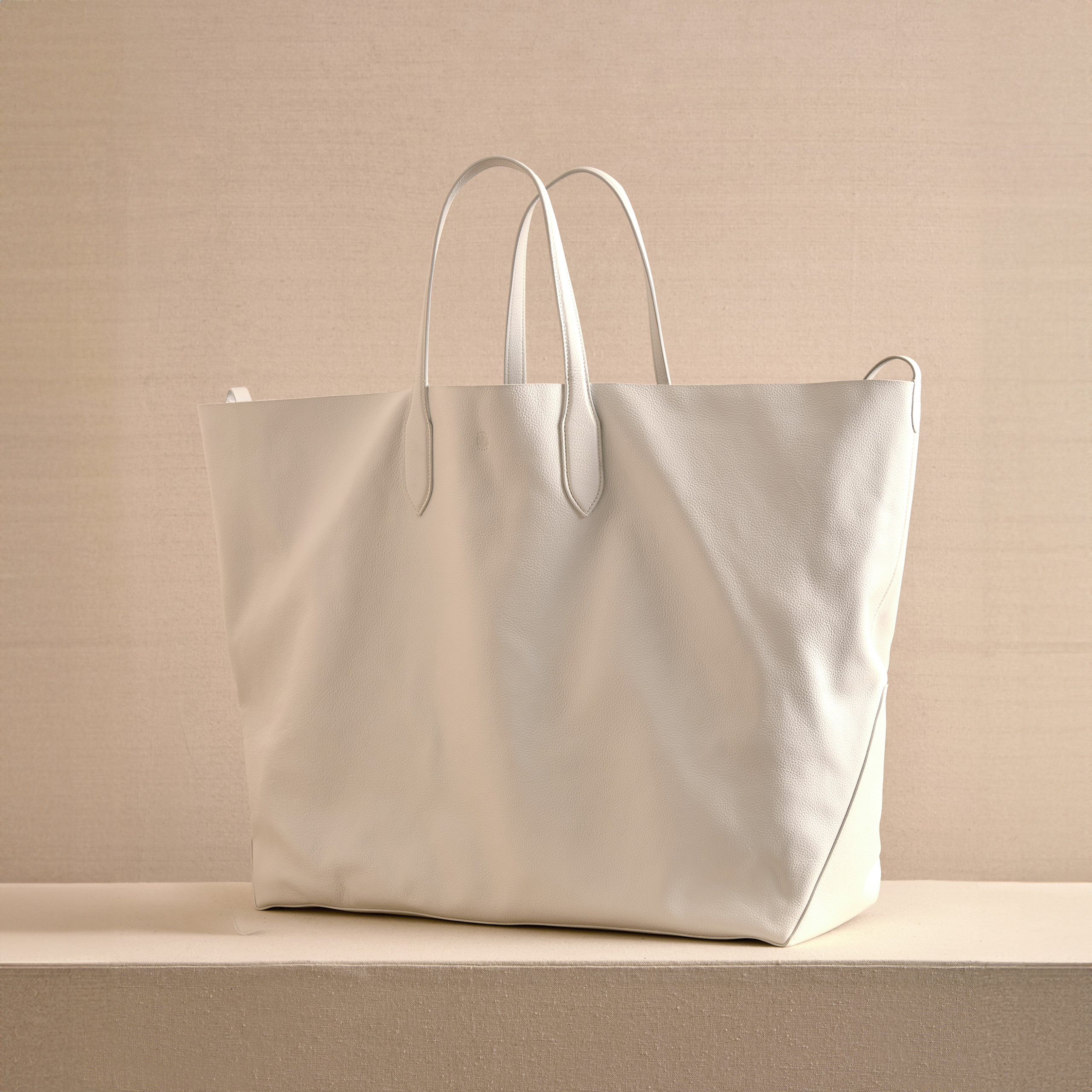 Leather Tote Bag with Slouchy Design and Multi-Strap Closure - Image 2