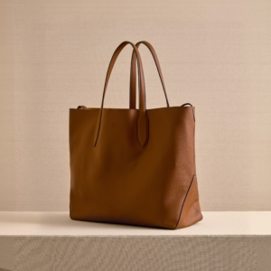 Alternative view of Leather Tote Bag with Slouchy Design and Adjustable Strap