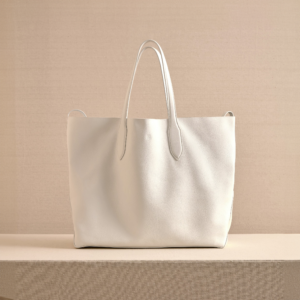 Leather Travel Tote Bag with Lightweight Unlined Design