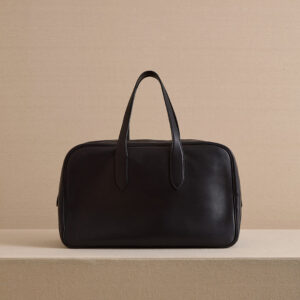 Structured Leather Tote Bag with Laptop Compartment and Interior Pocket