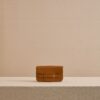 Clutch Bag with Leather Exterior and Suede Lining