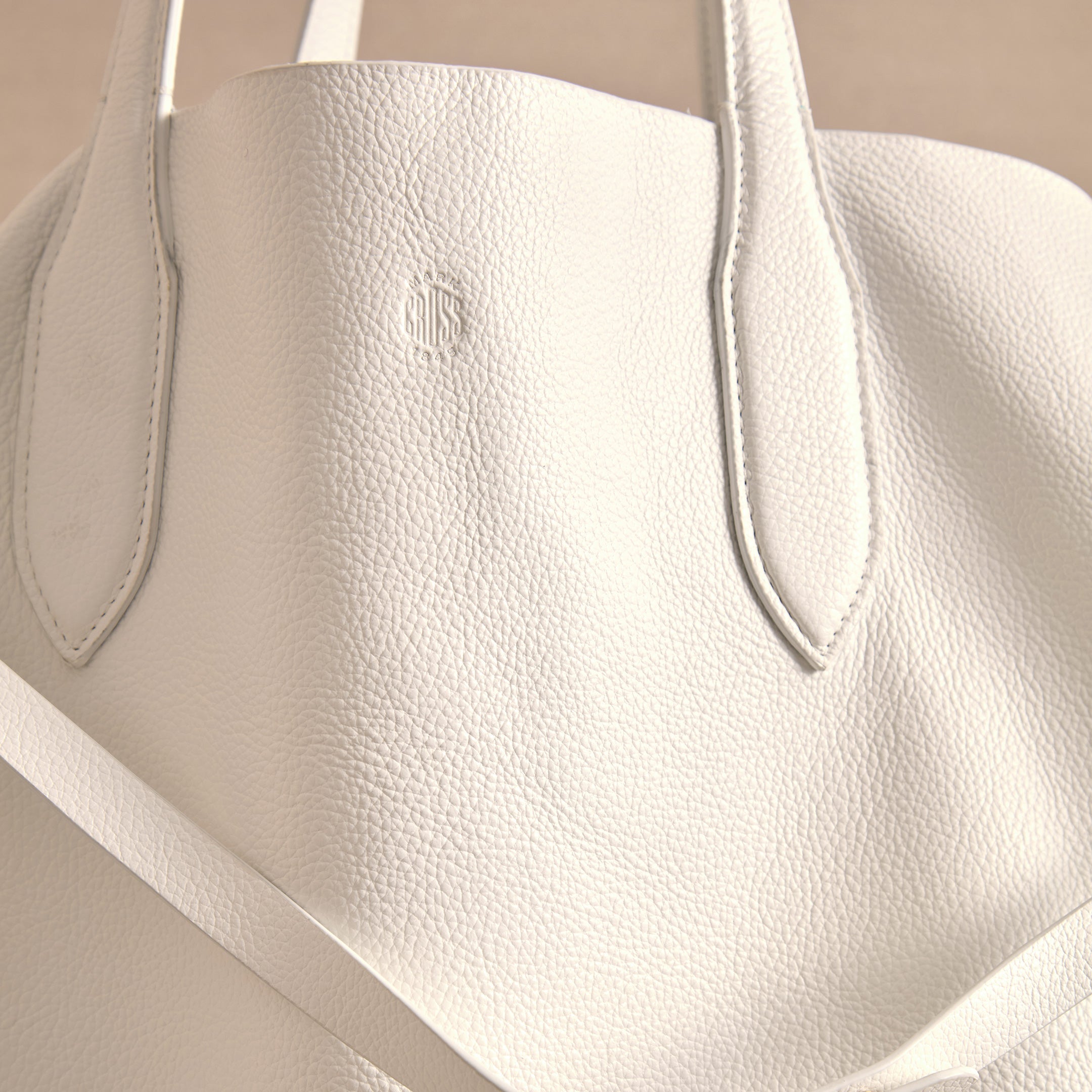 Leather Tote Bag with Slouchy Design and Multi-Strap Closure - Image 5