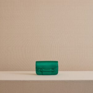 Clutch Bag with Satin Exterior and Leather Lining