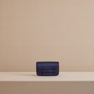 Clutch Bag with Satin Exterior and Leather Lining